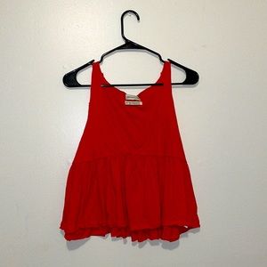 Urban Outfitters Plunging V-Neck Flowy Tank Top